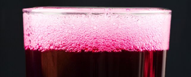 Beetroot Juice Foam In Glass